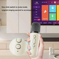 Portable Wireless Karaoke Speaker with Microphone KTV Speaker Subwoofer with RGB Colorful LED Lights Karaoke Machine for Outdoor