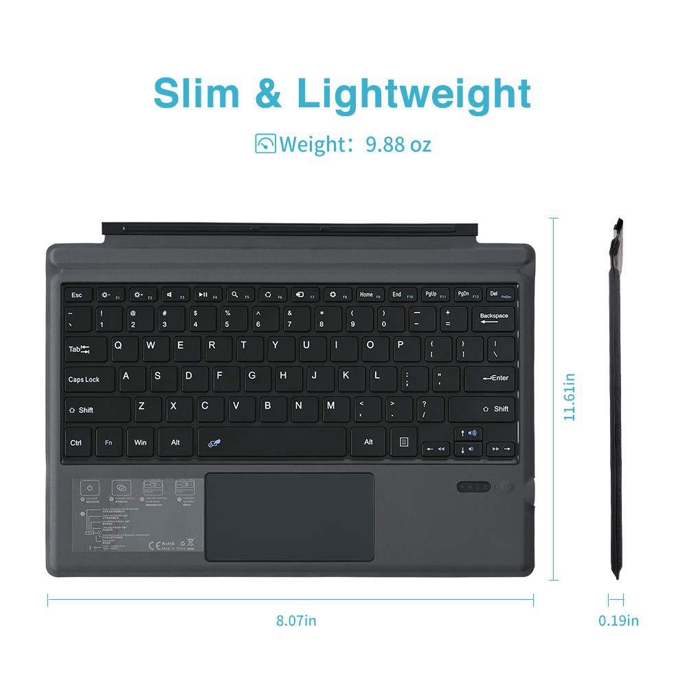 For Microsoft Surface Pro 3 4 5 6 7 8 9 X Go 1 2 3 Tablet Keyboard Ultra Slim Wireless Bluetooth Keyboard With Touchpad Backlit