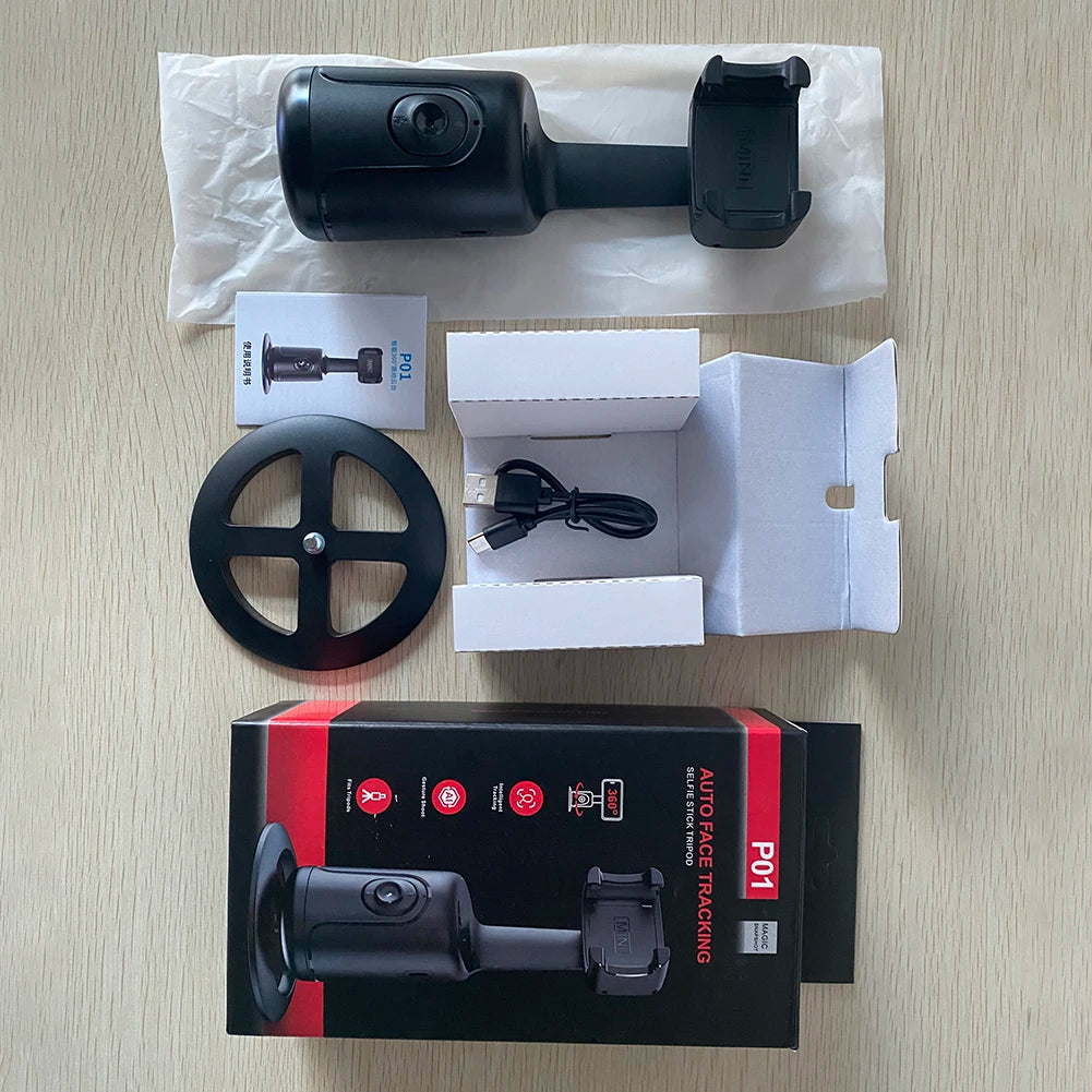 Intelligent Gimbal Stabilizer Follow-up 360 Rotation Phone Gimbal Stabilizer Selfie Stick Tripod for Tiktok Live Photography