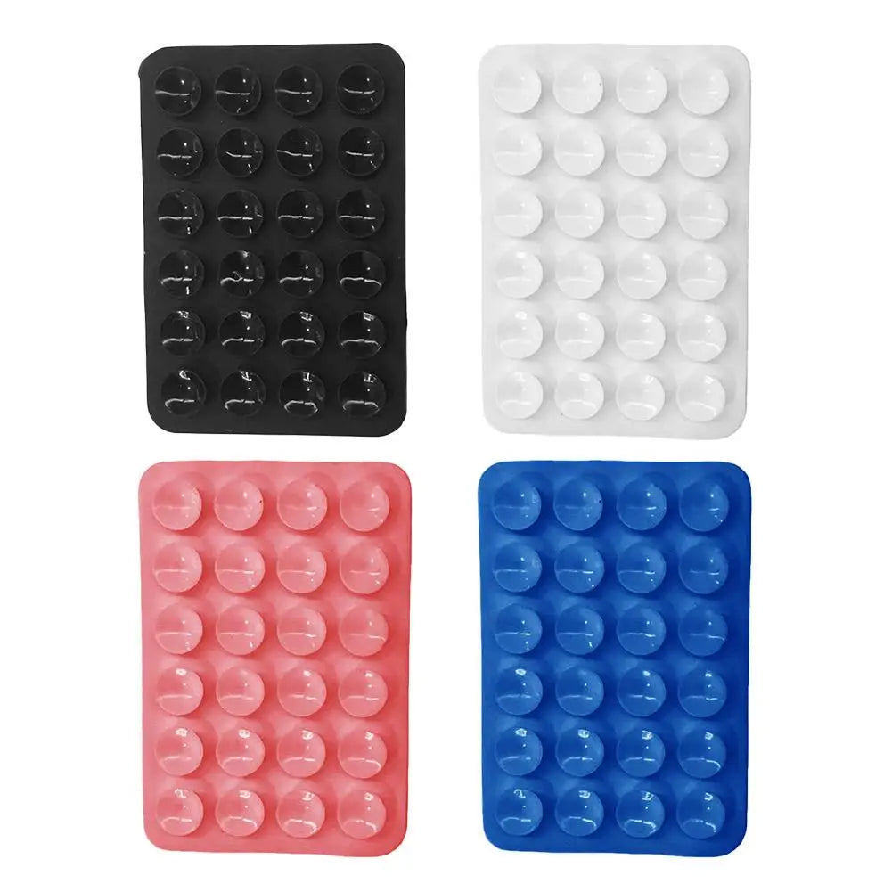 Multifunctional Mobile Phone Silicone Suction Cup 24 Square Mobile Phone Single-Sided Case Anti-Slip Holder Mount Suction