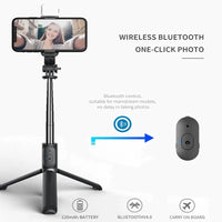 Lenovo Selfie Stick 1045mm with Wireless Bluetooth LED Fill Light Extended Tripod with Remote Shutter for Android IOS Cellphone