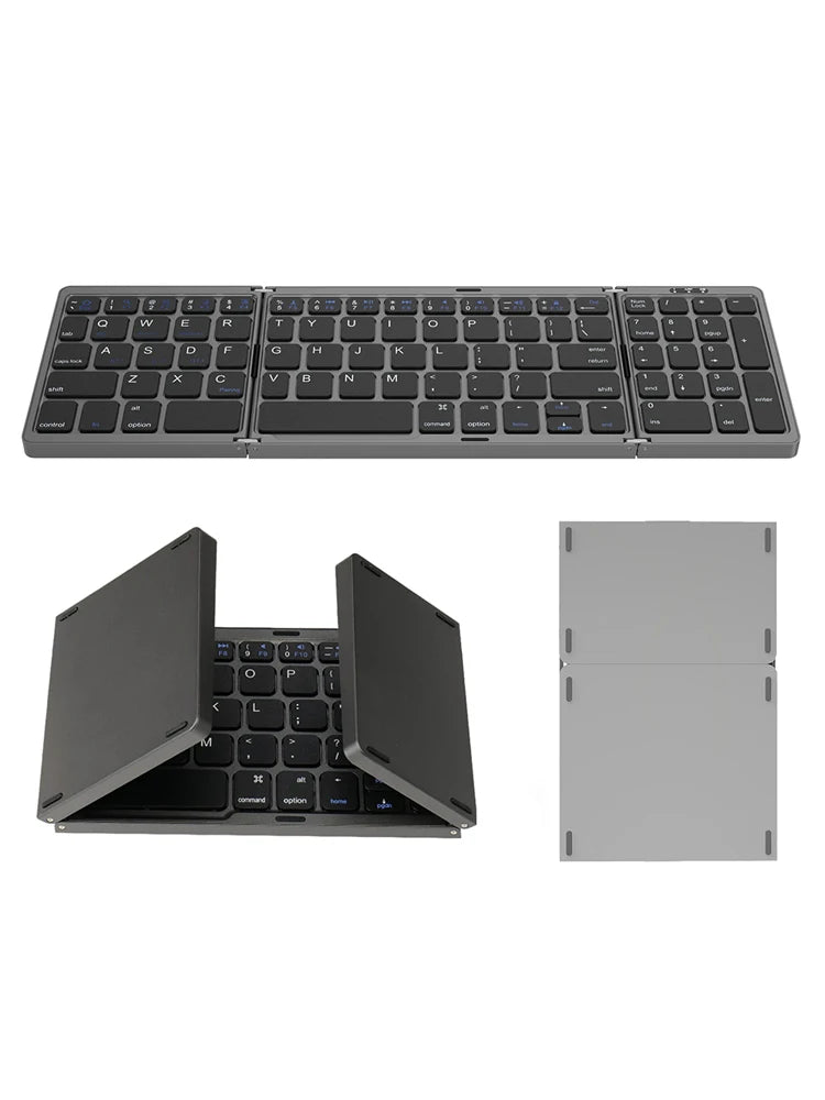 Beyour Folding Bluetooth Wireless Keyboard Numeric Keypad Number Pad B089 Foldable Portable Keyboard for Windows Android ios mac