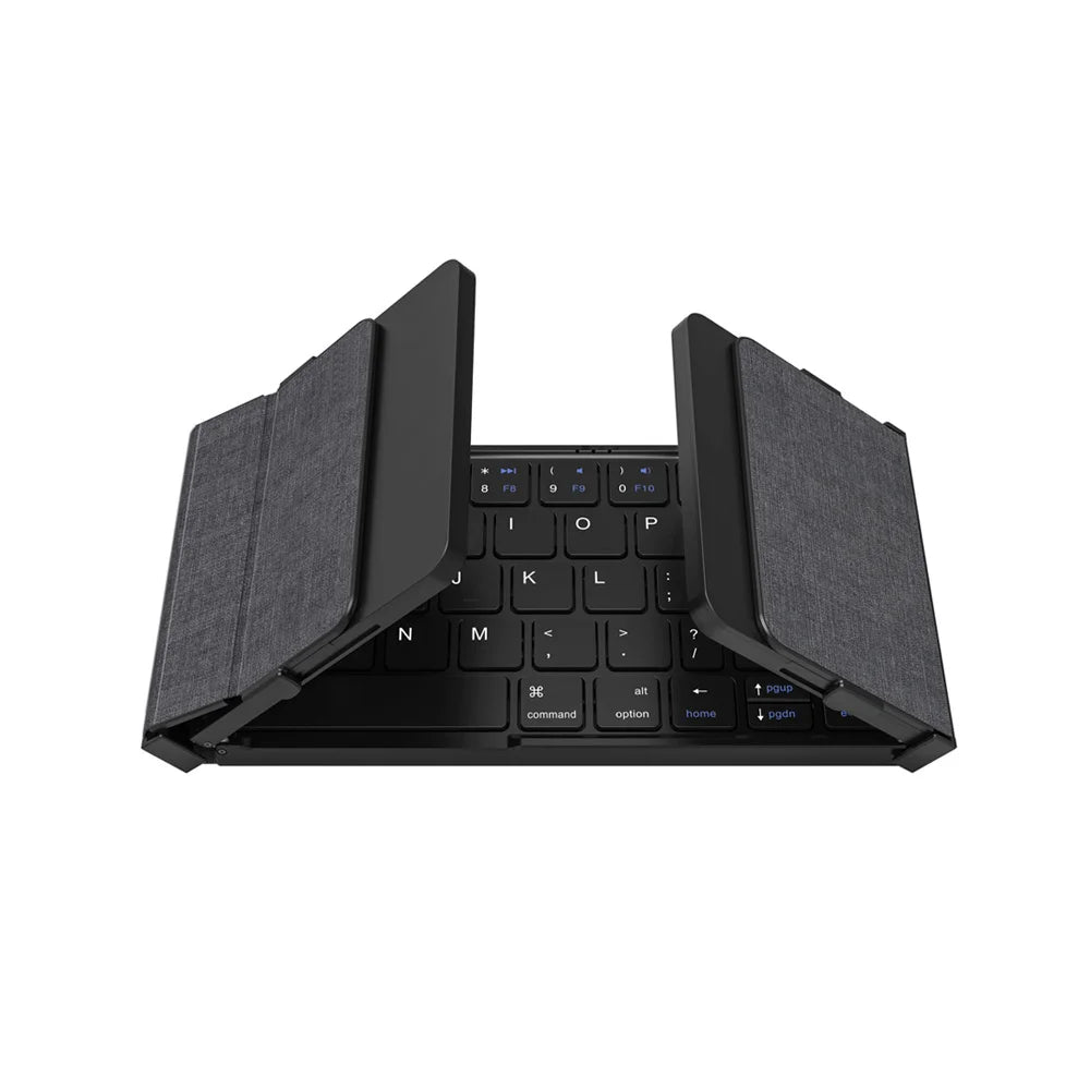 Jomaa Hebrew/Korea/Russia Wireless Folding Keyboard with Touchpad/Numer Rechargeable Foldable Bluetooth Keyboard for Tablet Ipad