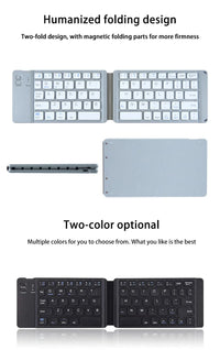 XIAOMI Dual Folding Bluetooth Keyboard For IOS Android Windows Office MINI Wireless Keyboard Storage Three Systems Universal