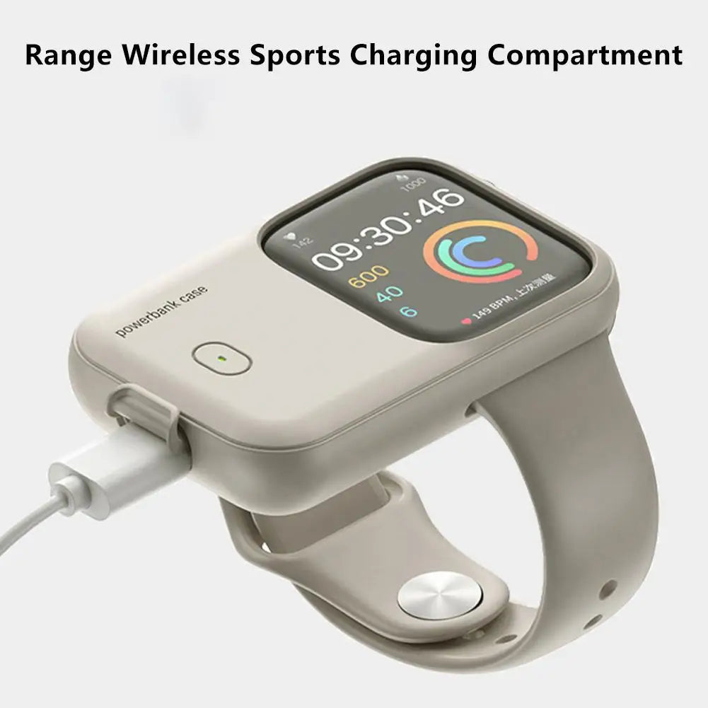 For Apple Watch Wireless Charging Case For Apple Watch Portable Power Bank High Capacity Negative Ion Continuous Charging 1 X8Q3