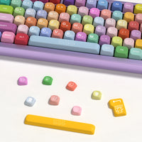 KBDiy KOA Profile Gummy Bears Keycap PBT Custom Korean Keycaps for Mechanical Keyboard Game Cute 141 Keys Caps ISO 7U Space Bar