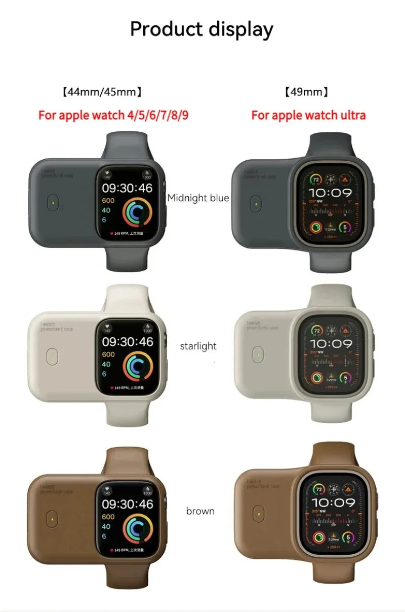 For Apple Watch Wireless Charger Apple Watch S9 40 41 44 45 49mm Smart Outdoor Sports Portable Wearable Wireless Charging Bank